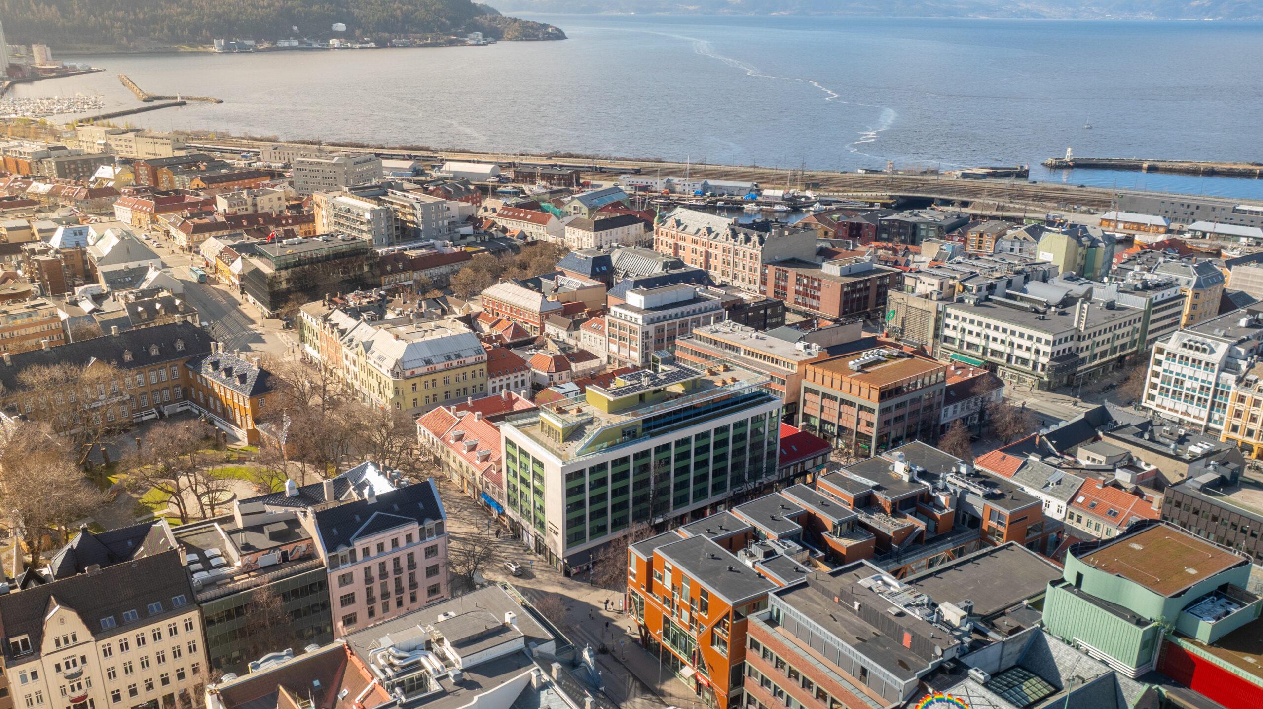 Nordre gate 12 fasade drone